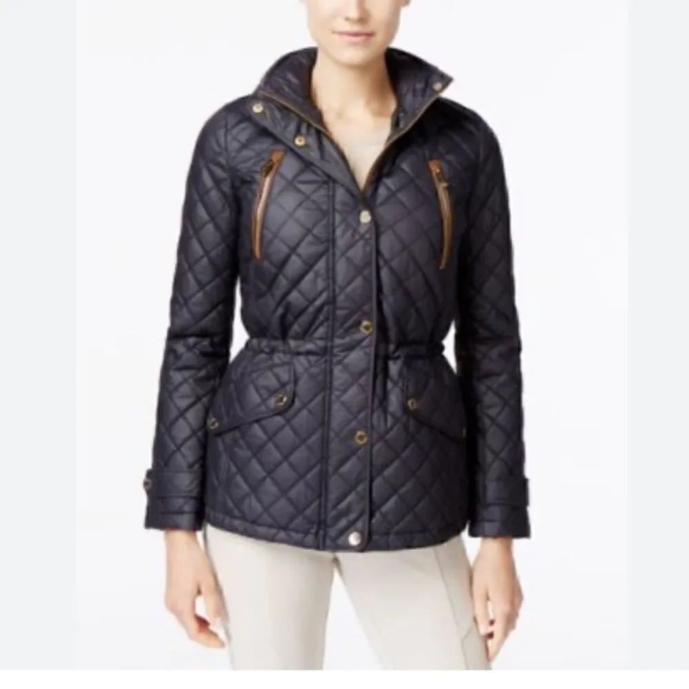 MICHAEL Michael Kors Navy Quilted Zip-up Jacket